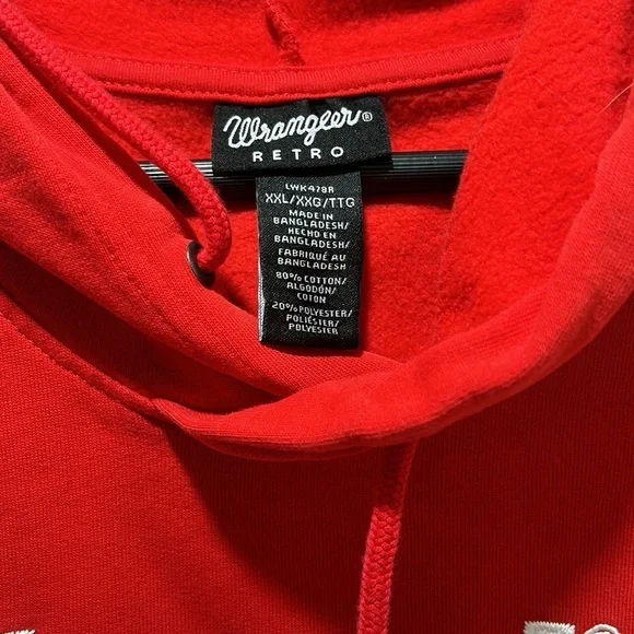 WRANGLER RETRO women’s red hoodie/sweater size XXL GUC… - Picture 8 of 11